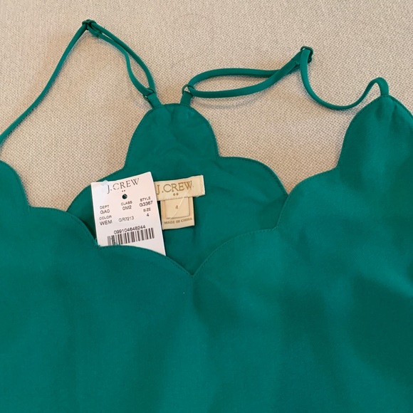 Jcrew factory scallop cami tank. Size 2. NWT - Picture 2 of 3